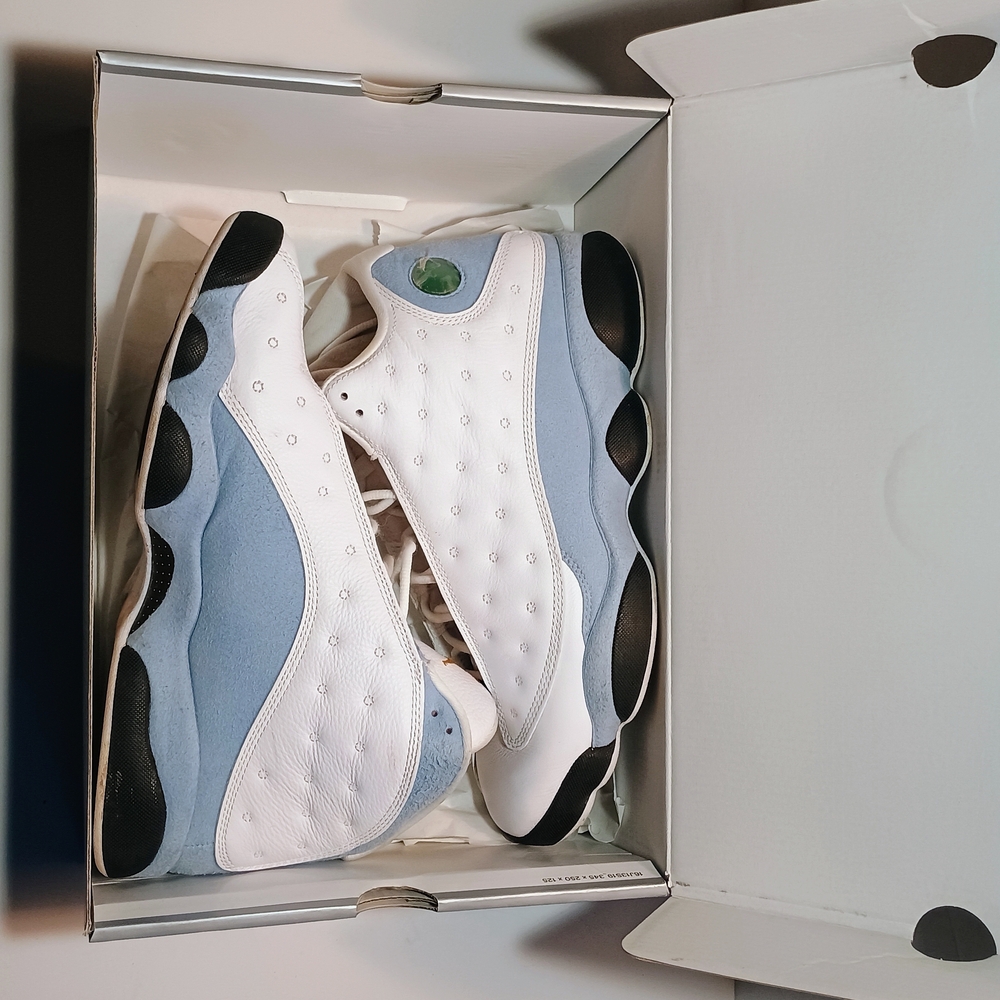 White and Blue Sneakers